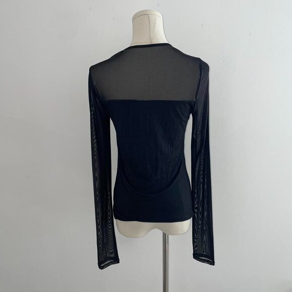 Rag & Bone Black Luca Long Sleeve T-Shirt | Women’s Size Medium - Picture 3 of 4